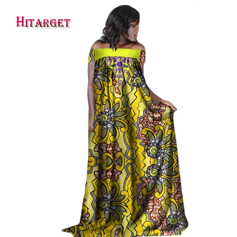Hitarget африканские платья для женщин Модный Дизайн Африканский Базен вышивка дизайн длинное платье африканская одежда WY2282