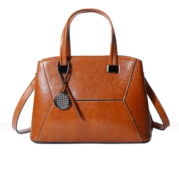 

2017 Esiposs Brand split Leather Women Handbag Oil Wax Leather Vintage Casual Tote Large Capacity Shoulder Bag Fashion Women Bag