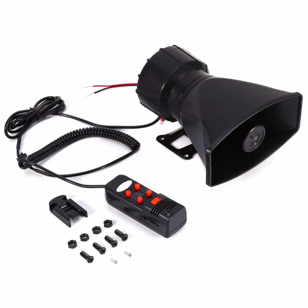 

For Car Auto Truck Loud Horn Siren Police Ambulance Fire Alarm With MIC 300db 60W 12V Car Accessories