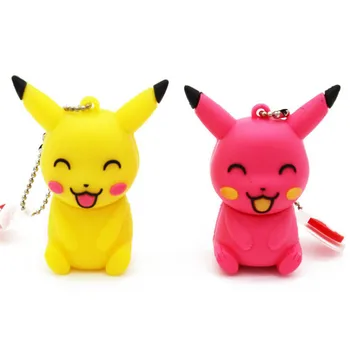 

Wholesale cartoon animal cute Pokemon Pikachu shape USB Flash Drive USB 2.0 pen drive flash memory stick pendrive 8GB 16GB 32GB