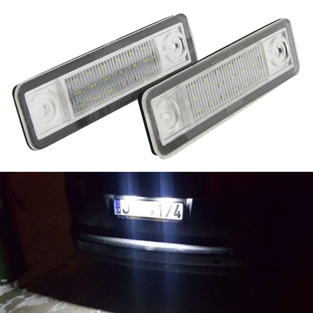 2x LED высокомощный Автомобильный светодиодный номерной знак Canbus для Opel Astra G F Corsa B