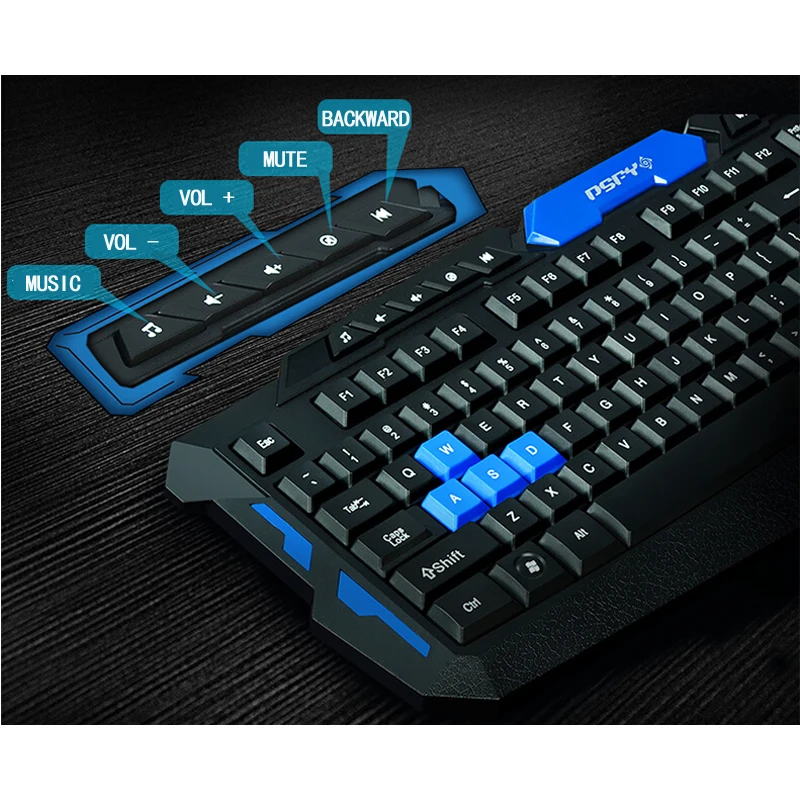 Беспроводная клавиатура мышь комбинированный набор USB 2 4 ГГц 1600DPI игровая