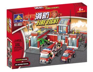 Kazi Fire Fight Series Command Center Building Block Sets 774pcs Enlighten Educational DIY Construction Bricks toys 8051 | Игрушки и