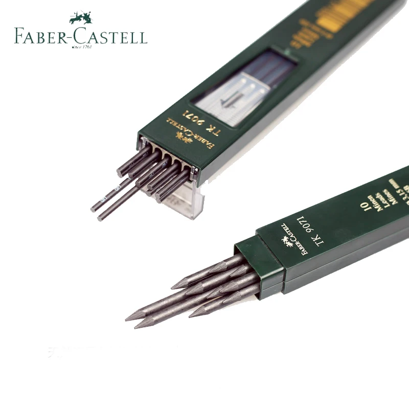 Faber Castell TK 9071 наконечники заправка 2,00 мм/3,15 мм супер полимерный Премиум сильный Темный Гладкий грифель для механических/автоматических карандашей