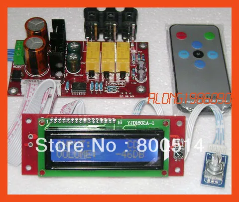 NEW DIY LCD PGA2311 Volume Remote Control KIT Free Knob