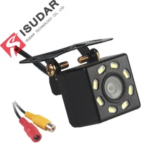 Cámara de visión trasera de coche Isudar cámara de estacionamiento de respaldo Common Eight LED visión nocturna impermeable 170 gran angular HD Colour imagen