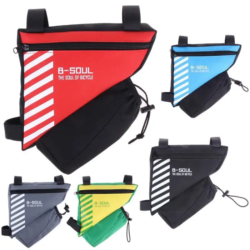 Perfect 2019 Bike Triangle Bag For Bicycle Front Frame Bag Cycling Top Tube Bag With Water Bottle Pocket Bicycle Accessories,no bottle 0