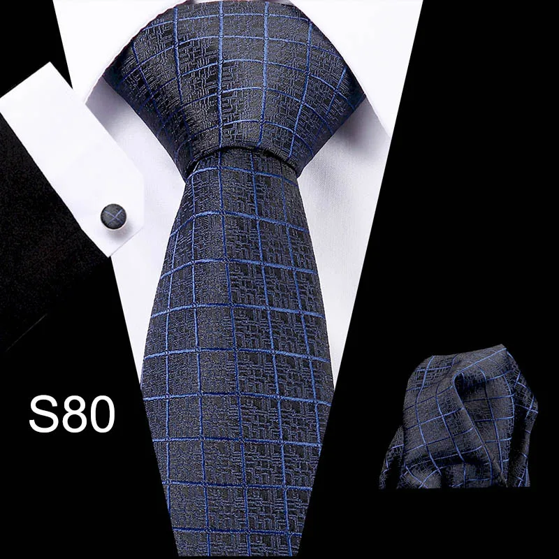 Персонализированные мужские галстуки Hankie запонки на заказ, набор галстуков, 7,5 см, клетчатый галстук для мужчин, Свадебная вечеринка