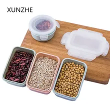 XUNZHE герметичный контейнер Набор пластиковый влагозащитный круглый и квадратный для еды ящик для хранения кухонные контейнеры пищевые контейнеры для хранения