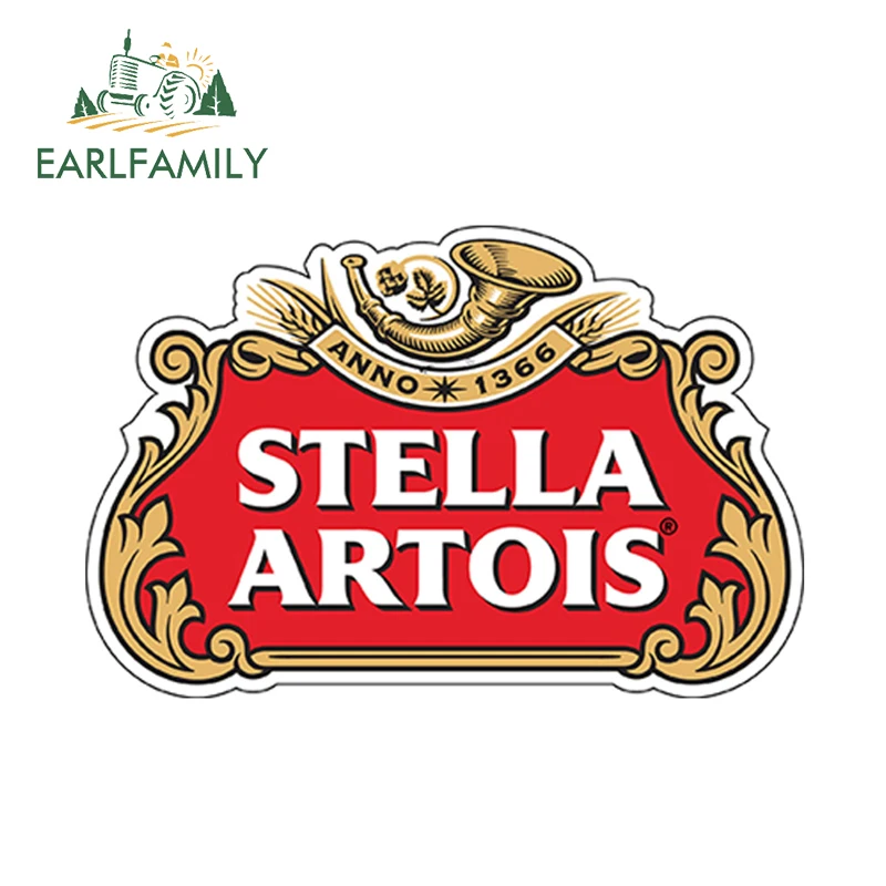 

EARLFAMILY 13cm x 8.5cm STELLA ARTOIS Sticker Decal Beer Bumper Window Bar Wall Car Sticker Side Decal DIY Car Body Decals