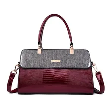 Модные высококачественные сумки из лакированной кожи, сумки с ручками сверху, женские сумки известных брендов, женские кожаные сумки с панелями