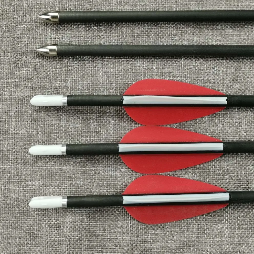 12 Flèches Carbone Spine 400 30" - TOPARCHERY, Pour Arc Compound Ou Recurve