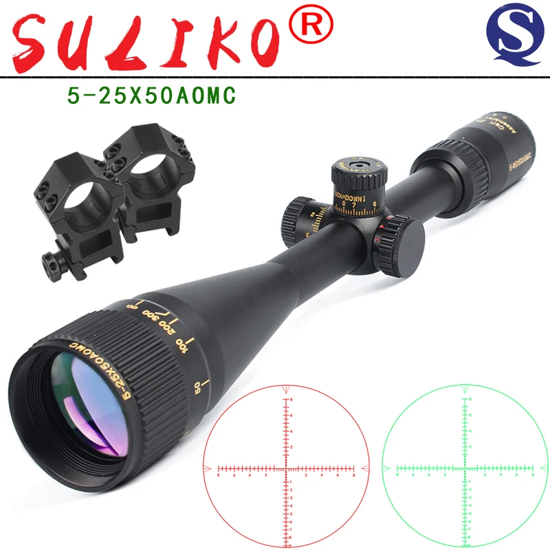 SULIKO 5 25X50 AOMC тактический прицел для снайперской охотничьей оптики охотничьи