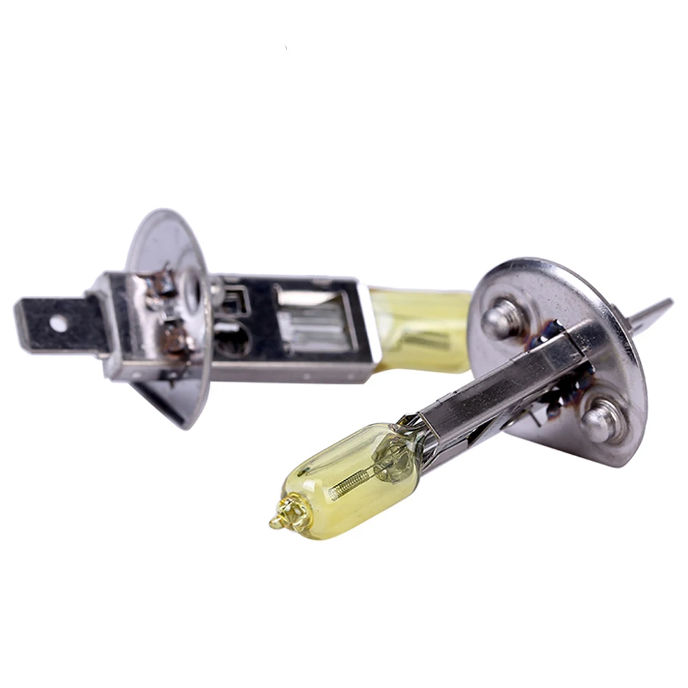 2pcs/lot H1 12V 55W Golden Yellow Fog Light Bulbs 3000K Halogen Car