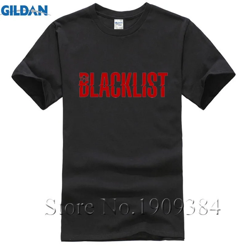 

The Blacklist Logo Men T Shirt Custom Short Sleeve New Arrivals Tee Shirt Hipster Cool Plus Size High Quality