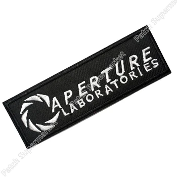 

Portal Game Aperture Laboratories Embroidered LOGO Cosplay Iron On Patch Emo Goth Punk Rockabilly custom patch available