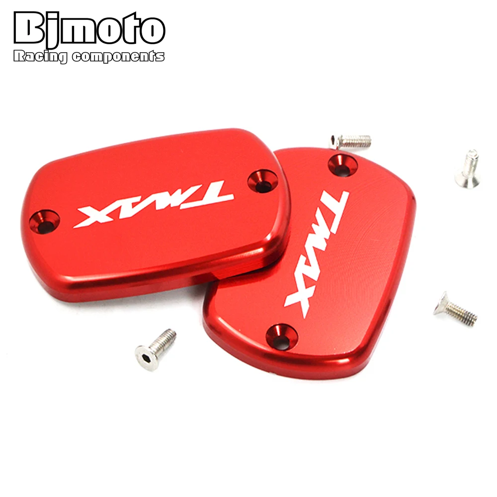 BJMOTO Hot sale 1 Pair Motorcycle Brake Fluid Tank Cap Cover For Yamaha T-Max 530 2012-2016 T MAX 500 2008-2011 cnc motorcycle front brake fluid reservoir cap cover for yamaha t max 530 500 tmax530 xp530 2012 2016 tmax500 xp500 2008 2011