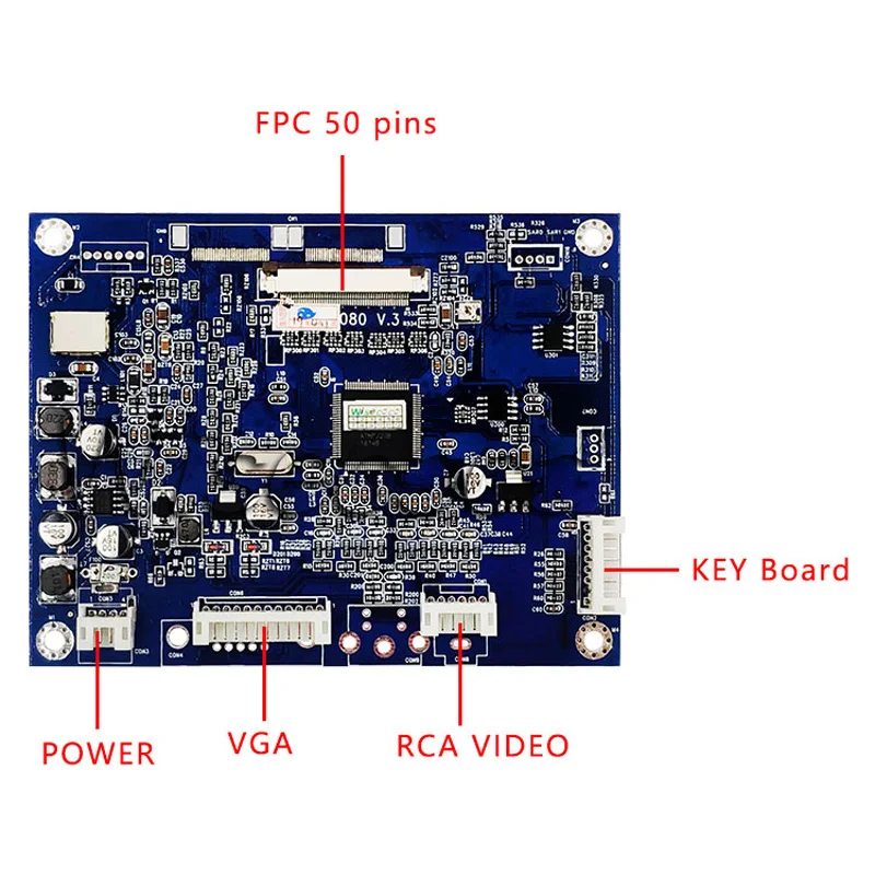 ZJ050NA-08C ЖК-экран 5 дюймов 640x480 дисплей Панель с VGA AV ЖК-Плата управления KYV-N2 V6