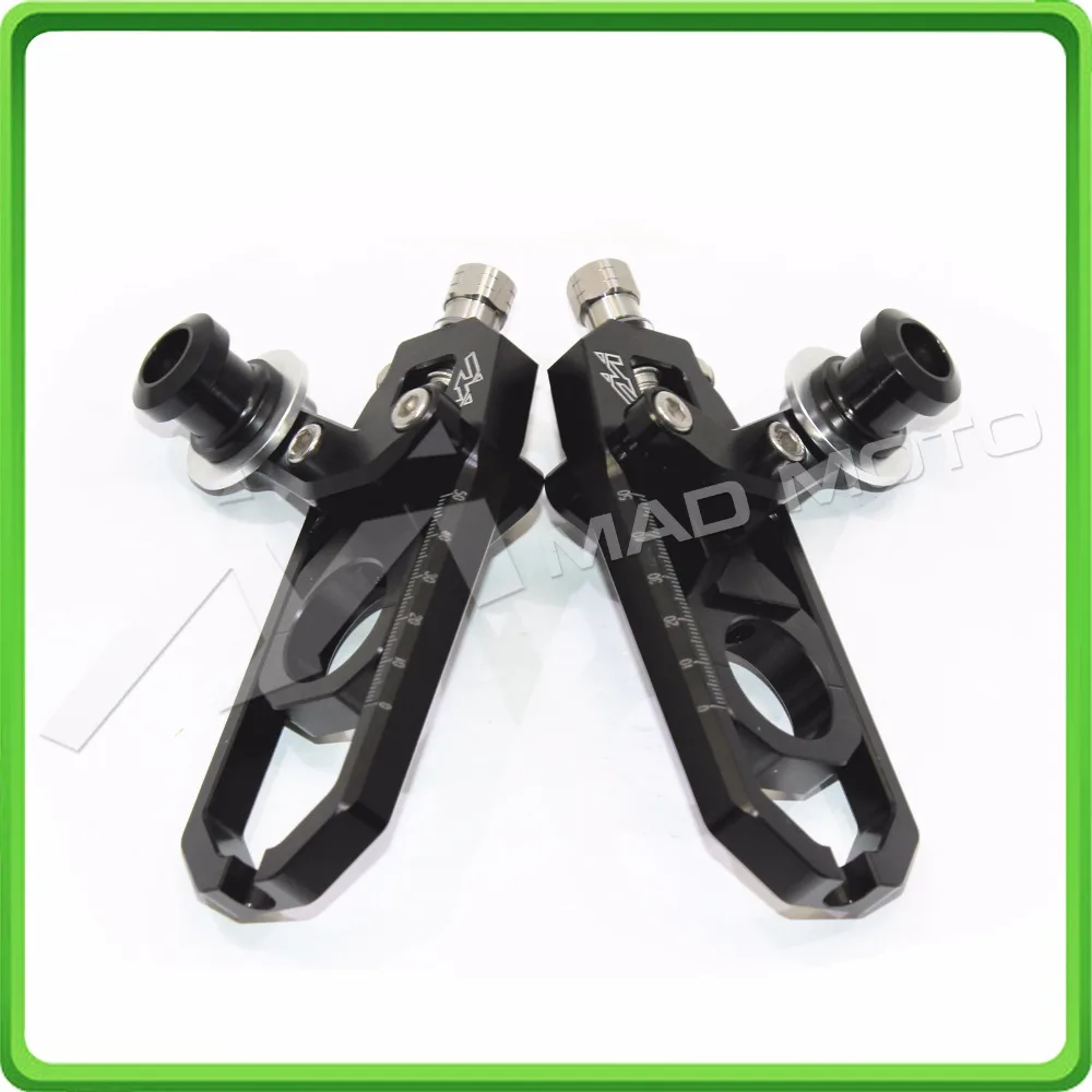 Aluminum motorcycle Chain Tensioner Adjuster with spool fit for YAMAHA R1 YZF R1 2004 2005 YZF-R1 04 05 Black (3)