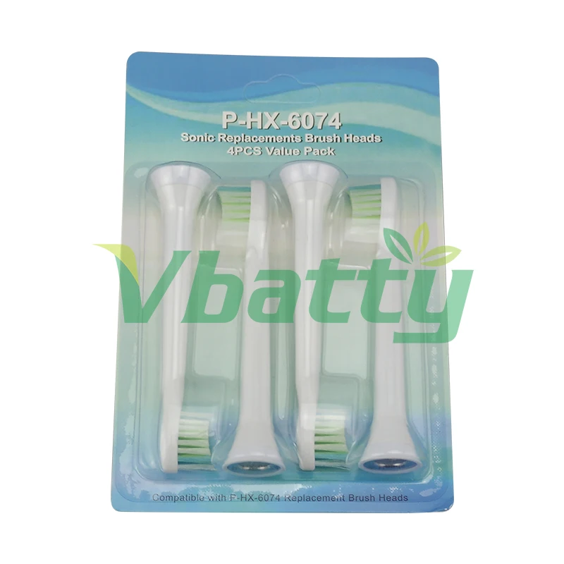 4 шт./упак. насадки зубных щеток Электрический Зубная щётка головки Замена для Philips Sonicare Алмазная чистая P-HX-6014 P-HX6074 HX6074