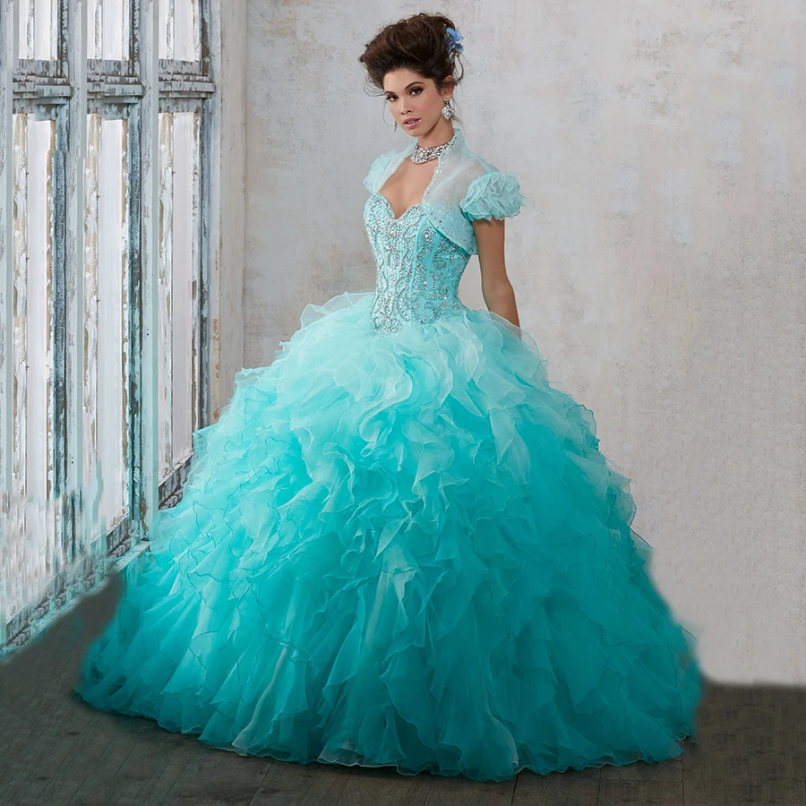 Crystal Teal Ombre Dress
