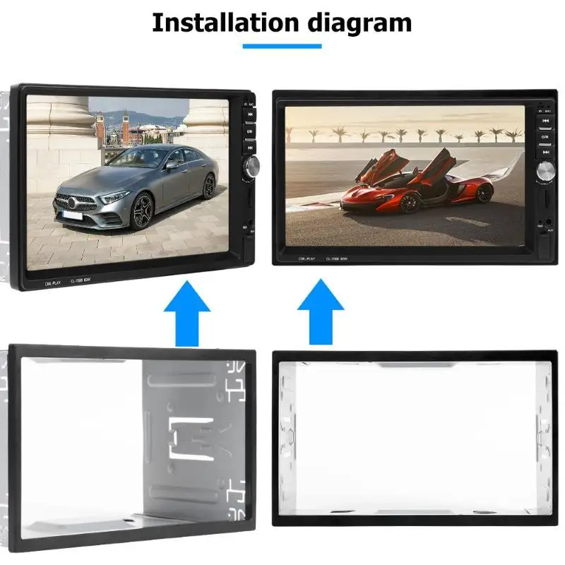 2Din Автомобильная Радио Рамка фасции приборная панель установка Монтажная отделка комплект для автомобиля стерео dvd-плеер автомобиль интеллектуальная система запчасти