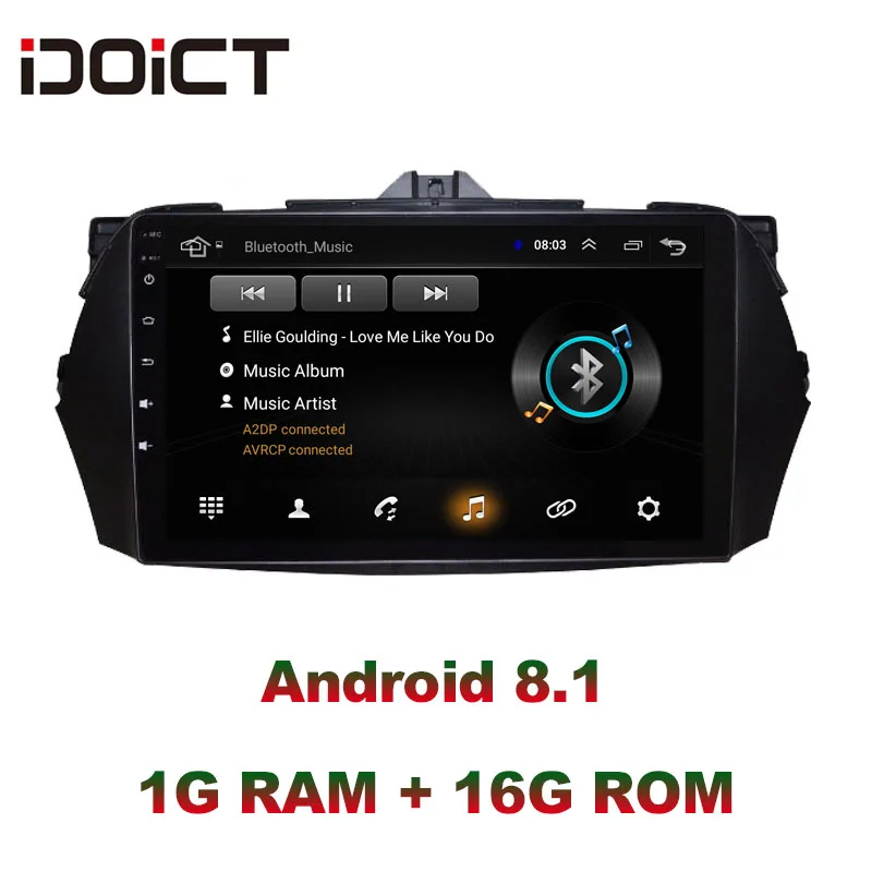 

IDOICT Android 8.1 Car DVD Player GPS Navigation Multimedia For Suzuki Ciaz Alivio radio wifi bluetooth