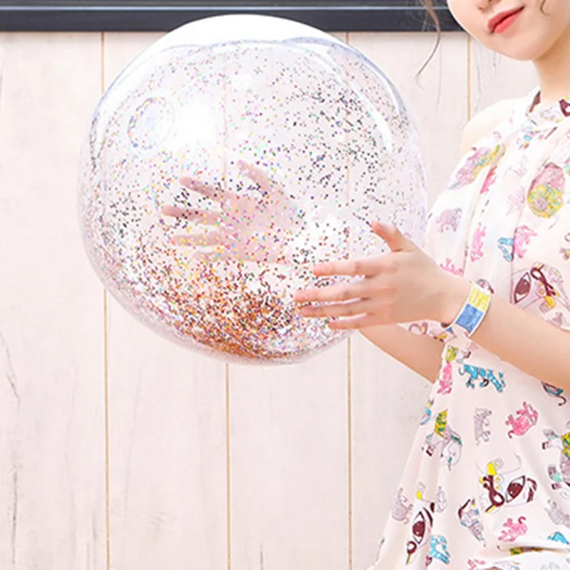 Funny Outdoor Sports Beach Ball Sequins Soft Water Pool Children Funny Toys Summer Party Toys Swimming Party Toys