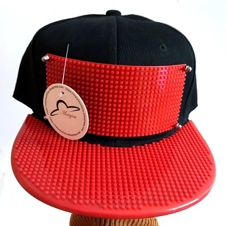 Кирпич зубчатая пластина настроить Snapback DIY логотип игрушечные строительные блоки козырьки на заказ шляпа Открытый Хип-хоп бейсболка