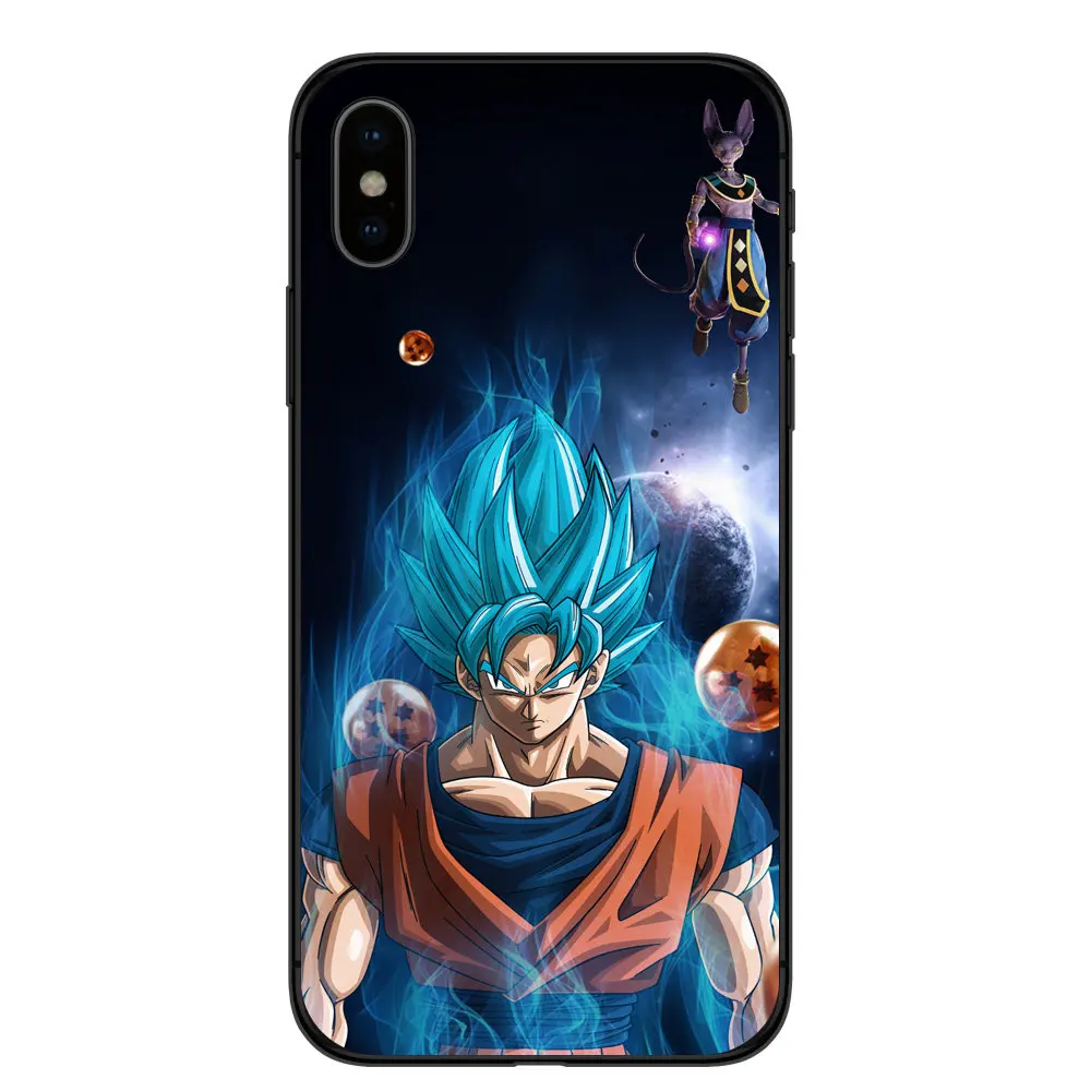 Dragon Ball Z Super DBZ Goku Fashion Coque для iPhone X XR XS MAX 8Plus 8 7Plus 7 6 6s plus 5s SE мягкий чехол для телефона ТПУ чехол Капа