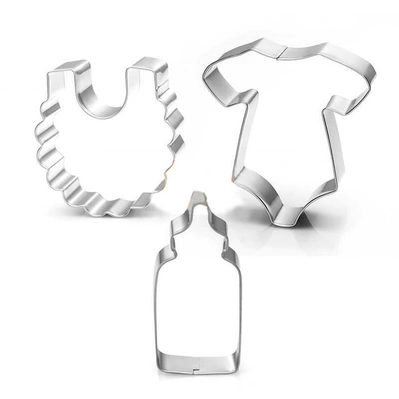 

3Pcs Stainless Steel Baby Shower Bottle Cutter Mold Cake Bottle Kitchen