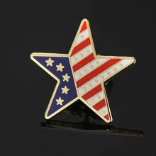 На заказ американские значок-флажок дешевые пентагональные образные значки