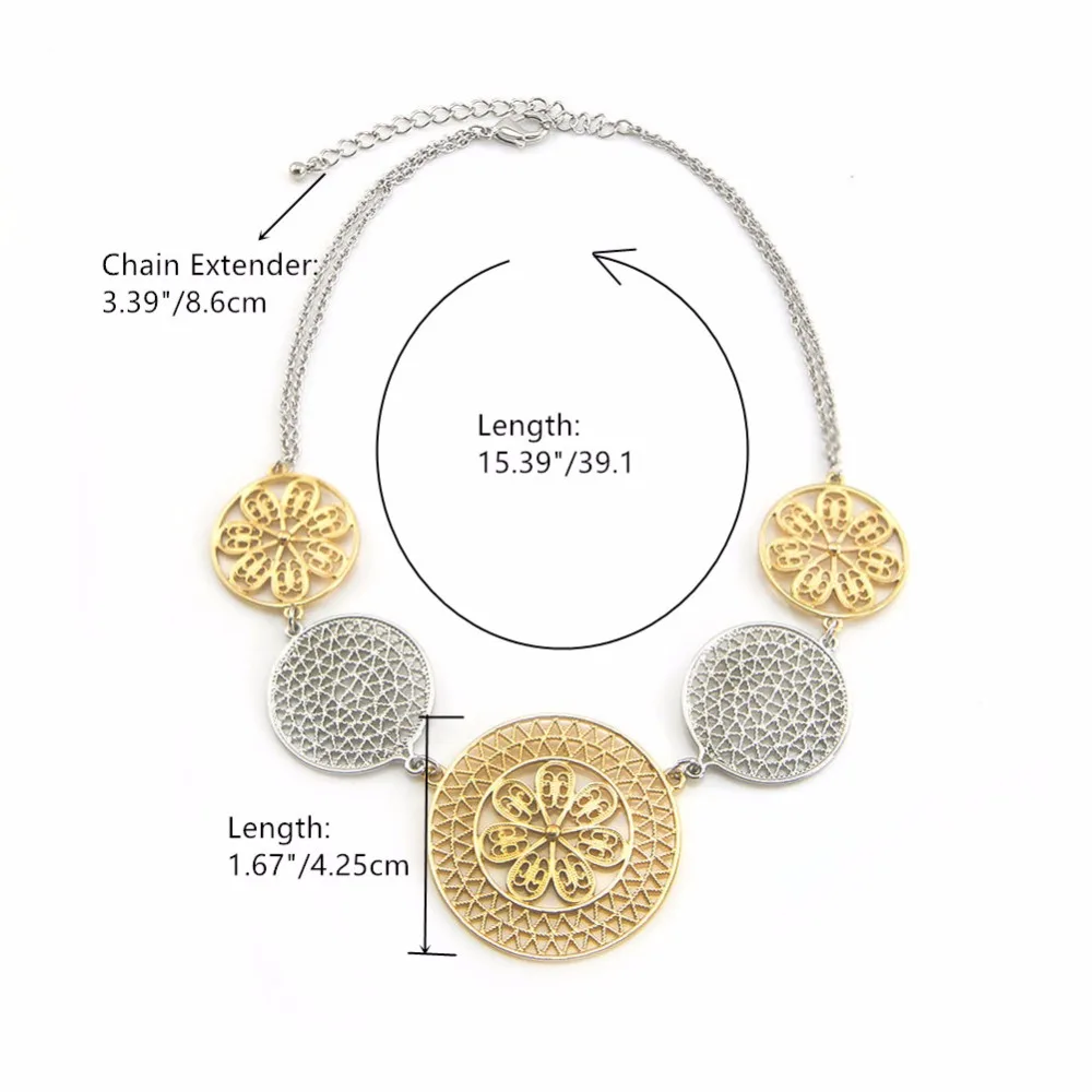 TrinketSea очаровательное Золотое массивное ожерелье из полого металла для женщин нагрудник аксессуары для шеи модные украшения стиль ожерелье s
