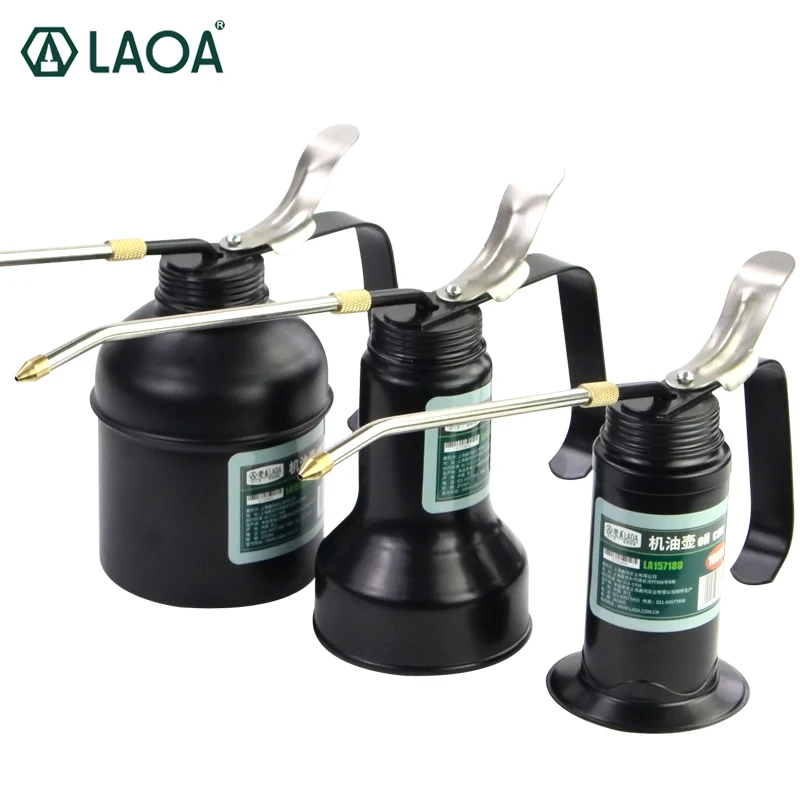 Масляный кастрюля LAOA 180cc/300cc/500cc ручной пистолет распылитель банки масляного