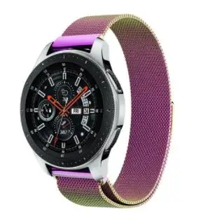 Высококачественный 22 мм ремешок для samsung Galaxy Watch Active 46 мм gear S3 Sport Milanese браслет на петле для huawei watch GT ремешок - Цвет: Яркий