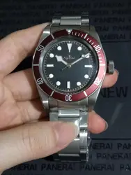 2018 Элитный бренд новый Для мужчин автоматические механические часы черный Бэй красный Керамика ободок Нержавеющая сталь сапфир Стекло Diver