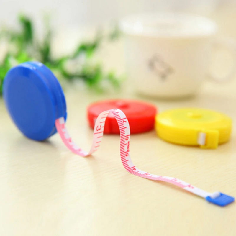 

Retractable Ruler 10pcs Sewing Cloth Plastic Soft Flat Tape Measure retractable ruler tape Nice measure mini ruler 60 inch 1.5M