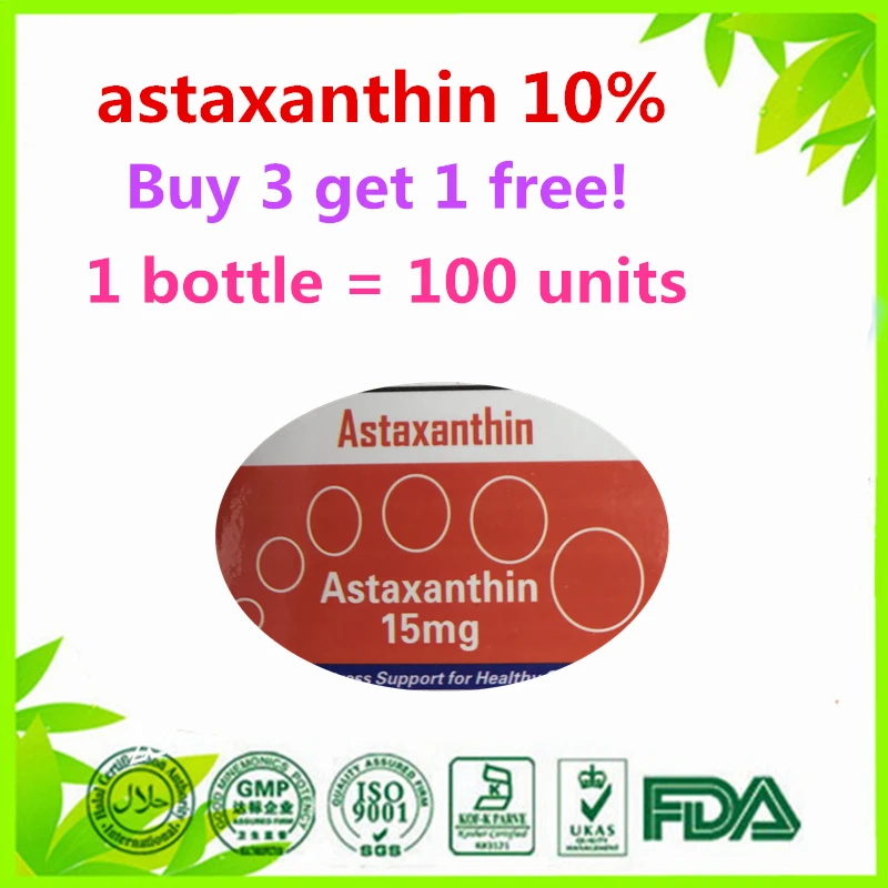 

(Buy 3 Get 1 Free)Natural astaxanthin 10% Antioxidant Support 100% ORGANIC PRODUCT 100 unit