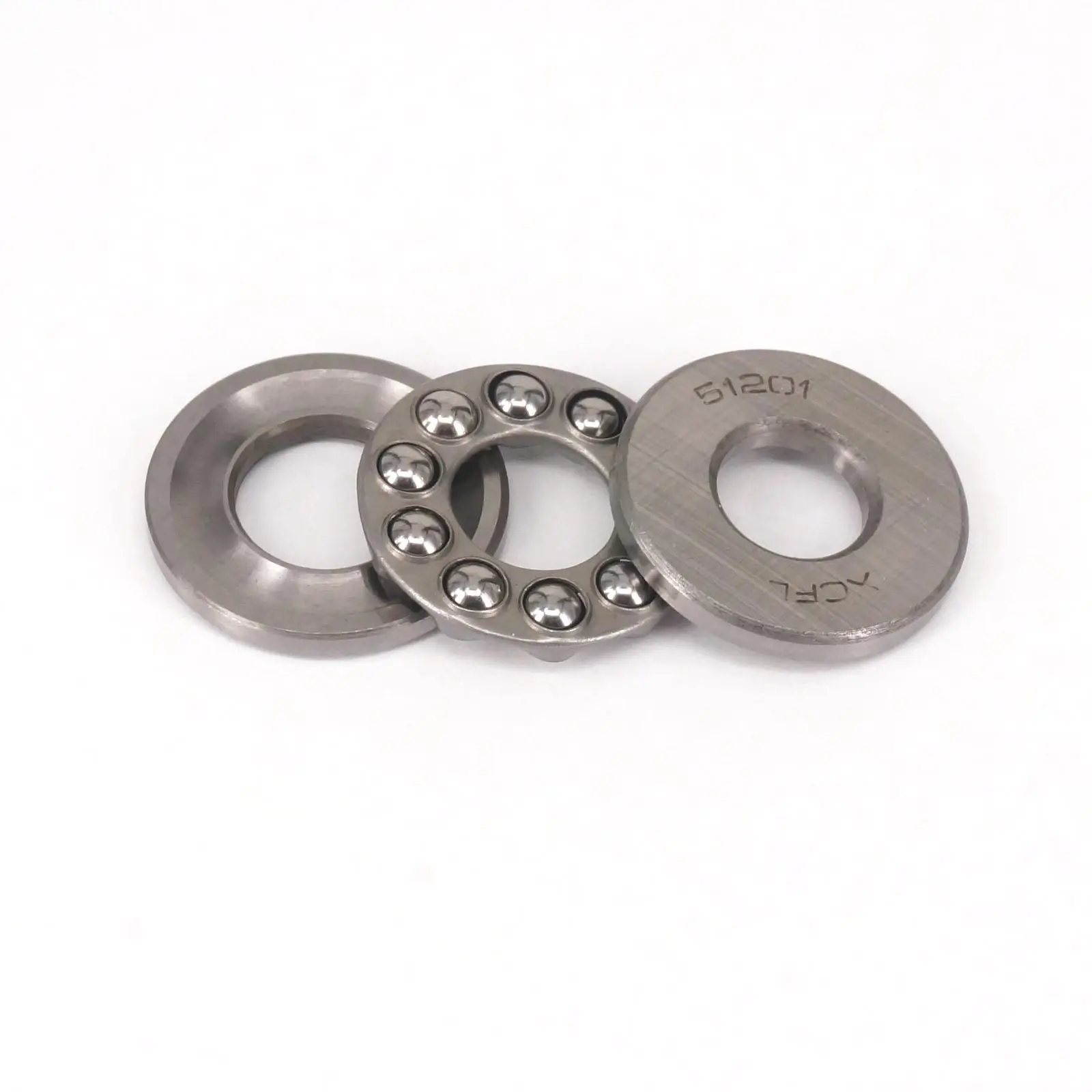 

(1)51201 12x28x11mm Axial Ball Thrust Bearing Set(2 Steel Races + 1 Cage)AEBC-1
