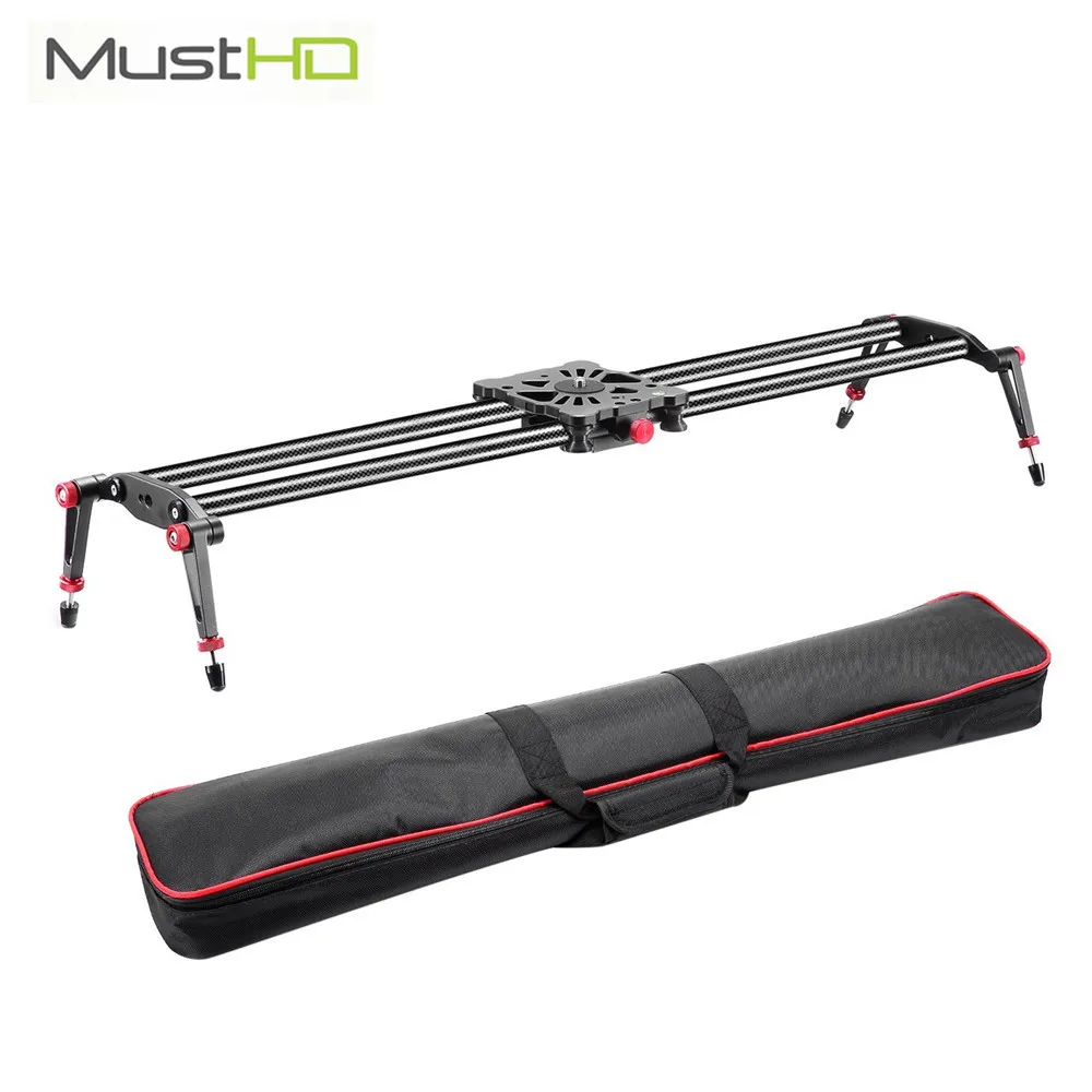 MustHD 23.6"/60cm Carbon Fiber Camera Track Dolly Slider Rail System