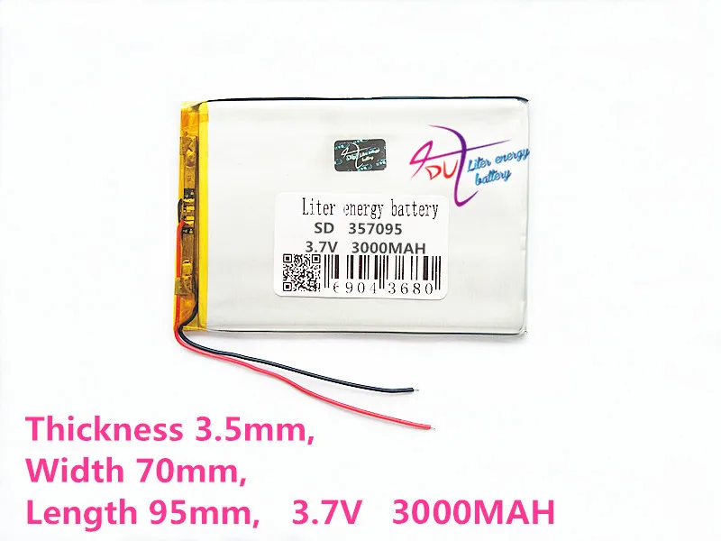 357095 3,7 V 3000 MAH (полимер литий-ионный Батарея Замена Tablet Батарея для планшетных ПК 7 дюймов MP3 MP4