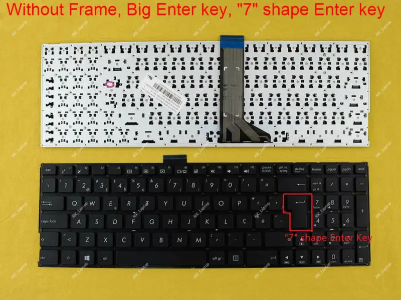 New PT Portuguese Teclado Keyboard For ASUS X554L X554LA X554LD K553 X551 X553 X555 A555L F555L Laptop Without Frame Black WIN8 |