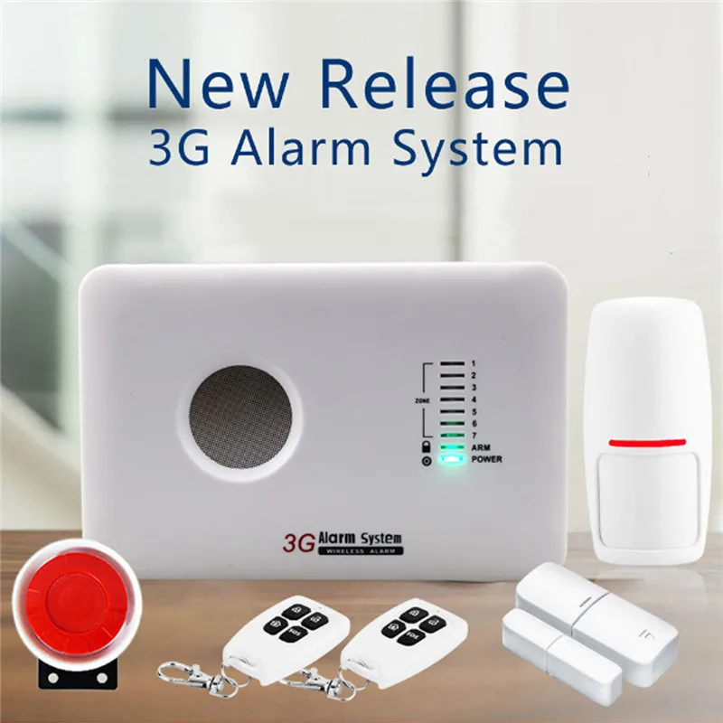 

Wireless 3G APP Remote Control Home Security Arm Disarm Alarm 850/900/1800/1900MHz Alarm System Smart Home Security Alarm Kit