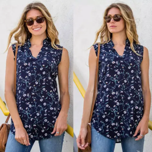 Women Ladies Summer Vest Top Sleeveless Shirt Casual T Shirt Woman