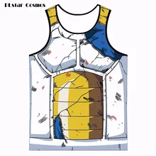 PLstar Cosmos летний стиль для мужчин Бодибилдинг Фитнес майка Топы Vegeta resuration F Armour жилет Dragon Ball 3D жилет