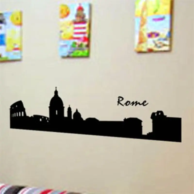 DCTAL Large The Rome City Landmark Wall Stickers Rome Wall Decal Home