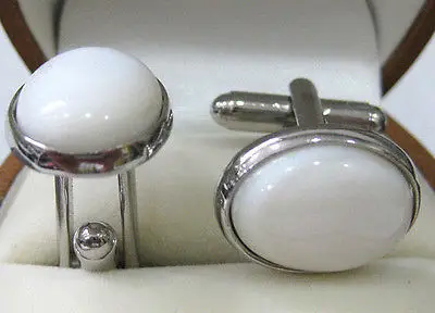 

Beautiful white shell bead Cufflinks