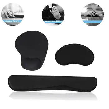 

Memory Cotton Keyboard Wrist Res Mouse Wrist Res Wrist Pain Relief For Games, Office, Laptop