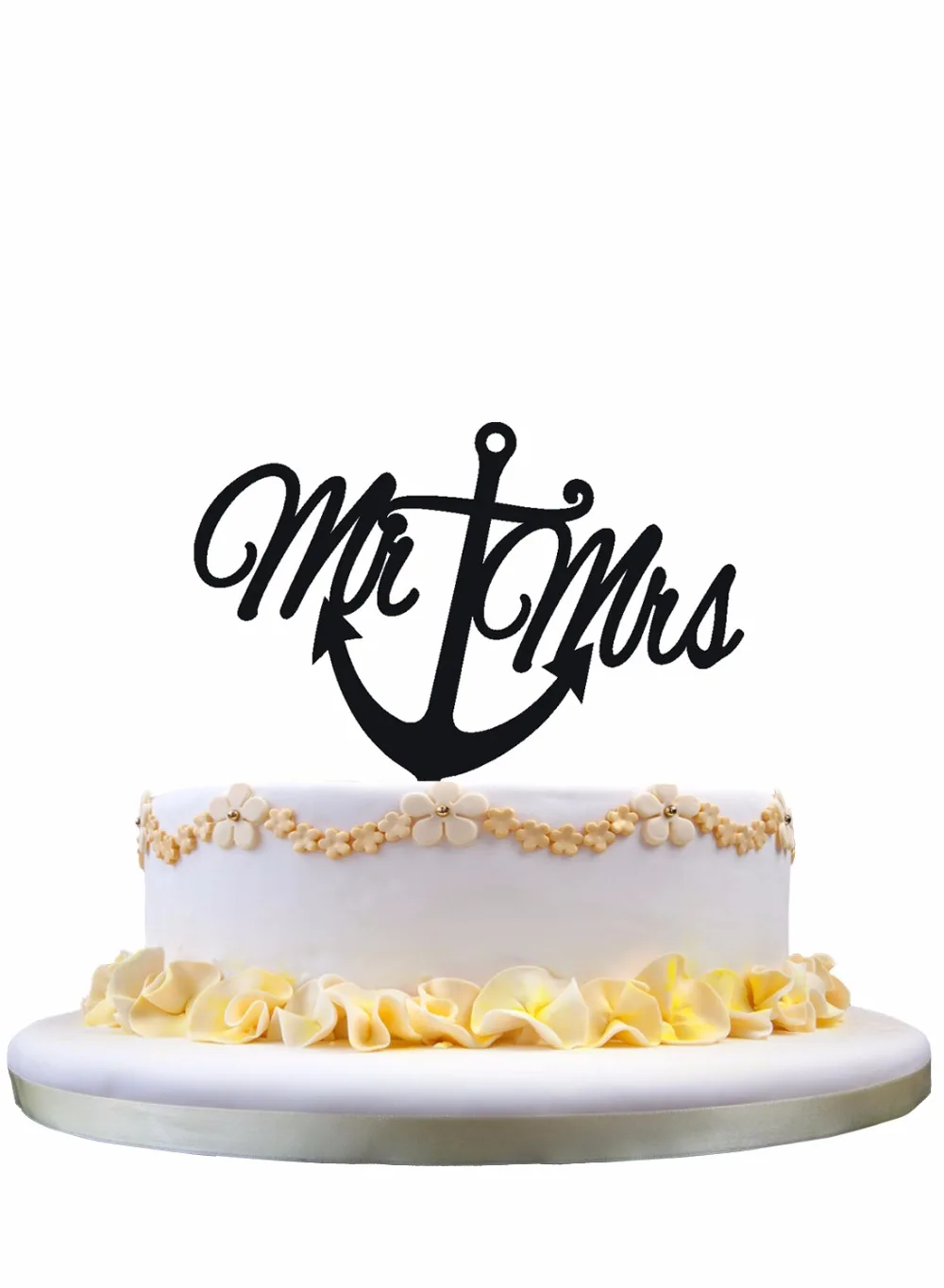Meijiafei скрипт Mr и Mrs торт Топпер с Якорь Морской свадебный Топпер|Товары для