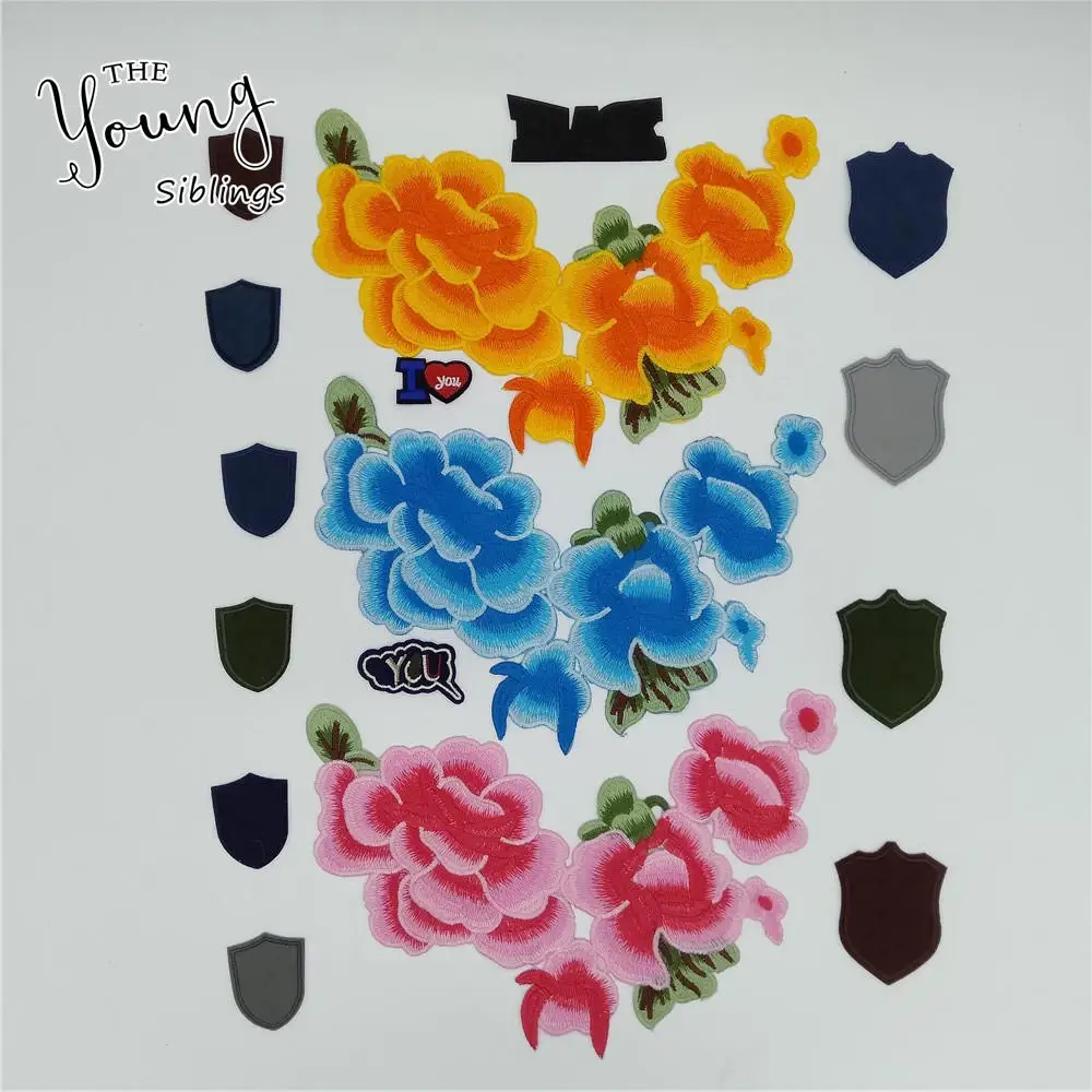 Fashion kids Stickers Badge Sewing Embroidery hot melt adhesive Patches